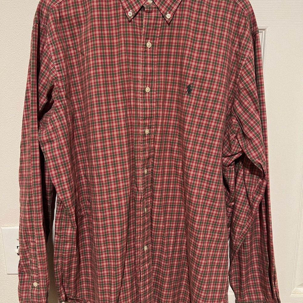 Ralph Lauren Red Casual Button Down Shirt
